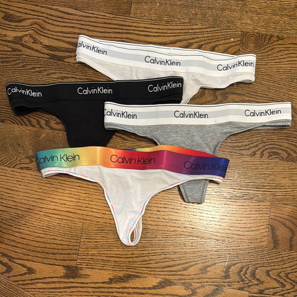 Calvin Klein Women's Panties - Black, Gray, White, and Rainbow